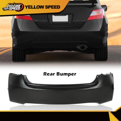 Fit for 2006-2011 Honda Civic Sedan 4dr Rear Bumper Cover Replacement HO1100235 - Image 1 of 4