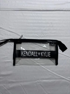 Kendall + Kylie Cosmetic Makeup Bag Clear & Black New - Picture 1 of 5