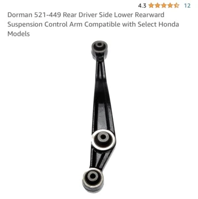 For 1990-1997 Honda Civic Suspension Control Arm Dorman 521-449( 52360SH3A12) - Image 1 of 2