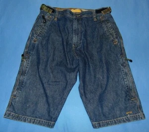 A.P.C.O.  JEAN  DENIM  SHORTS  AP-93     Adj.  WAIST  34"- 38"  INSEAM  15"  - Picture 1 of 4
