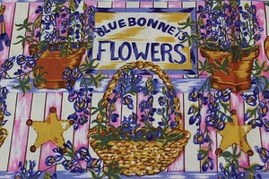 Tela floral David Textiles Gorros azules Flores Bluebonnets 42 x 72 pulgadas - Imagen 1 de 6