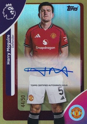 Harry Maguire 2025-26 Topps Premier League Gold Autograph Auto 44/50 #AC-HM - Image 1 of 2