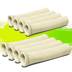 X8 6" ESCUDO ALTO CALOR BLANCO MOTOR BUJÍA CABLE MALETERO PROTECTOR FUNDA - Imagen 1 de 4
