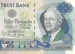 1998 FIRST TRUST BANK NORTHERN IRELAND 50 POUNDS £50 BELFAST "AA" (( GEM UNC )) - Picture 1 of 8