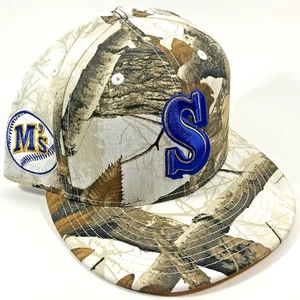 New Era Seattle Mariners Exclusive REAL TREE CAMO 59FIFTY Fitted Hat Cap 7 3/8 - Picture 1 of 8