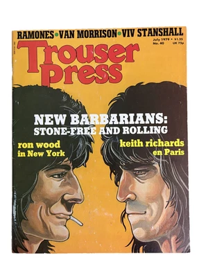 July 1979 Trouser Press Magazine #40 Keith Richard / Ron Wood + Van Morrison - Image 1 of 2