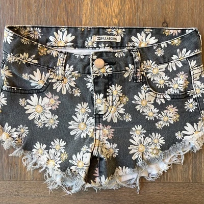 Pantalones Cortos Billabong Niñas 12 Corte Denim con Estampado de Margarita y Bolsillos Foto 1 de 4