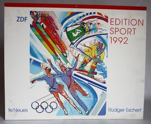 ULTRA RARO DE COLECCIÓN RUDIGER ESCHERT ZDF SPORT 1992 CALENDARIO 55X45 ¡NUEVO LOTE ANTIGUO! - Imagen 1 de 7