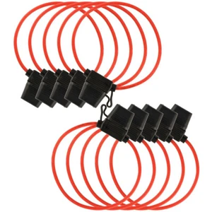 ATC Fuse Holder 12 Gauge Copper Red Waterproof with Cover Package of 10 - Picture 1 of 5