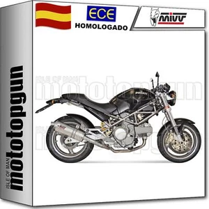 MIVV 2 TUBO DE ESCAPE HOMOLOGADO CAT-OEM OVAL ACERO DUCATI MONSTER S4 2001 01 - Imagen 1 de 3