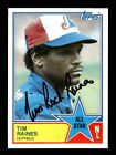 Tim Rock Raines Signed 1983 Topps 403 Nl All Star On Card Auto Montreal Expos