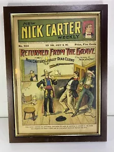 New Nick Carter Weekly #554, August 10, 1907 Novel Magazine FRAMED - Picture 1 of 4