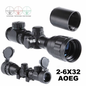 Tactical Reflex 2-6x32 AOEG Red Green Mil-dot Short Adjustable Rifle Scope - Picture 1 of 8