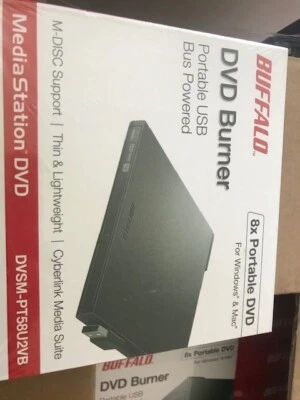 BUFFALO DVSM-PT58U2VB-EU DVD BURNER FOR WINDOWS AND MAC USB NEW - Image 1 of 4