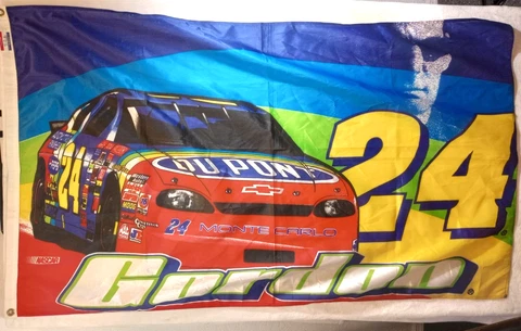 VTG 1998 NASCAR Jeff Gordon #24 Collectible Flag Banner 3’x5’ Valley Forge USA Cover