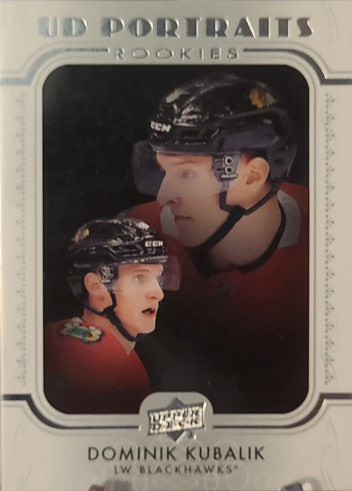  2019-20 Upper Deck Portraits #P-97 Dominik Kubalik ROOKIE CHICAGO BLACKHAWKS - Image 1 of 1