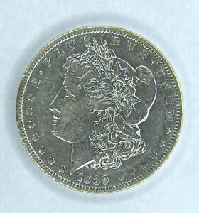 1889 O Morgan Silver Dollar $1 AU About Uncirculated