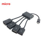 4 Port Micro Usb 2.0 Hub 4-In-1 Otg Hub Power Adapter Cable For Phone