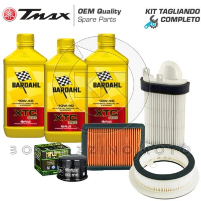 KIT TAGLIANDO YAMAHA T-MAX TMAX 500 2008-2011 FILTRO ARIA/OLIO BARDAHL XTC C60