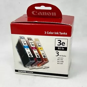 Canon BCI-3e Color Ink Tanks Cartridges 3-Pack Cyan Magenta Yellow - Picture 1 of 3
