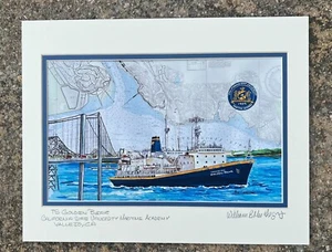 TS Golden Bear art print California state university maritime academy gift ship - Picture 1 of 3