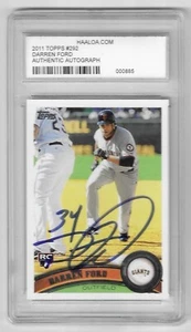 DARREN FORD Authentic Autograph #292 2011 Topps Baseball RC San Francisco Giants - Picture 1 of 2