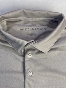 Mizzen + Main Golf Polo Large Performance grau Shirt Phil Mickelson Stretch - Bild 1 von 10