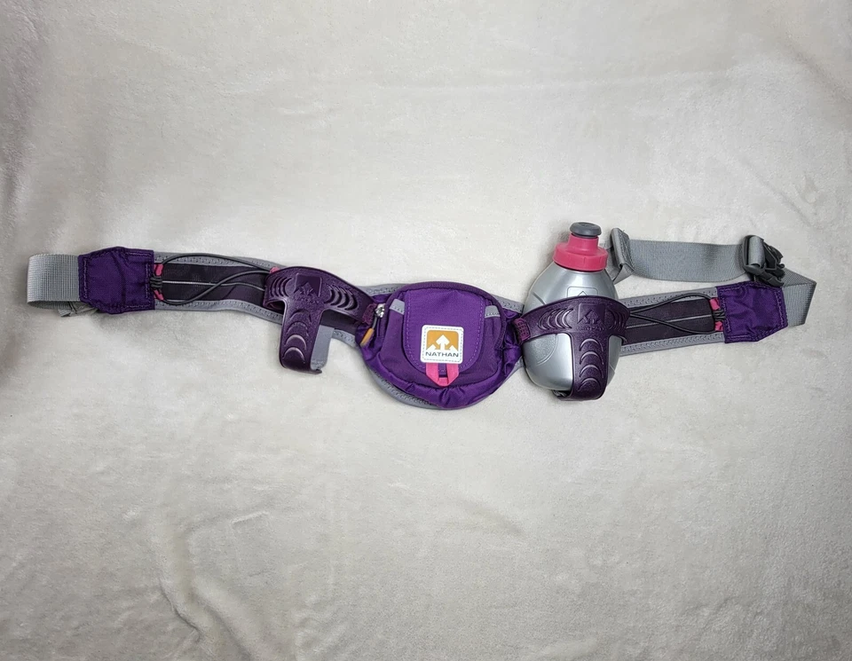 Cinturón de hidratación Nathan Trail Mix cintura correr botella de agua de 1-10 oz 2 soportes H20 Foto 1 de 4