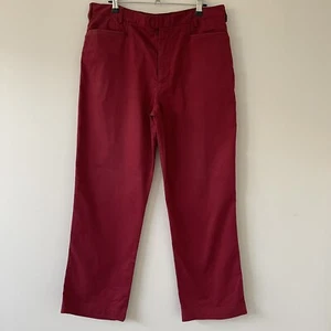 Nike Fit Dry 34 x 34 Men's Pants Red Cotton Poly Elastane Pockets Zip GUC - Bild 1 von 15