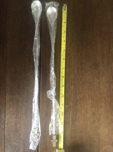 Qty: 2 Stainless Steel Cocktail Spoon Bar Tool Mixing Stir Drinks Twisted 15” - Picture 1 of 4