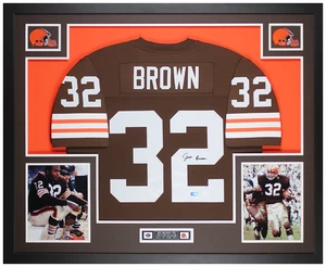 Jim Brown Autographed & Framed Brown Cleveland Jersey Auto Radtke COA - Picture 1 of 5