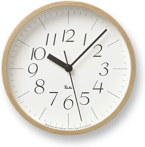 Lemnos RIKI CLOCK S WR-0312 S Wall Clock White Made In Japan New