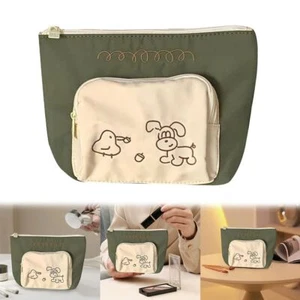 Cartoon Embroidered Puppy Makeup Bag For Travel School Study Supplies - Picture 1 of 11