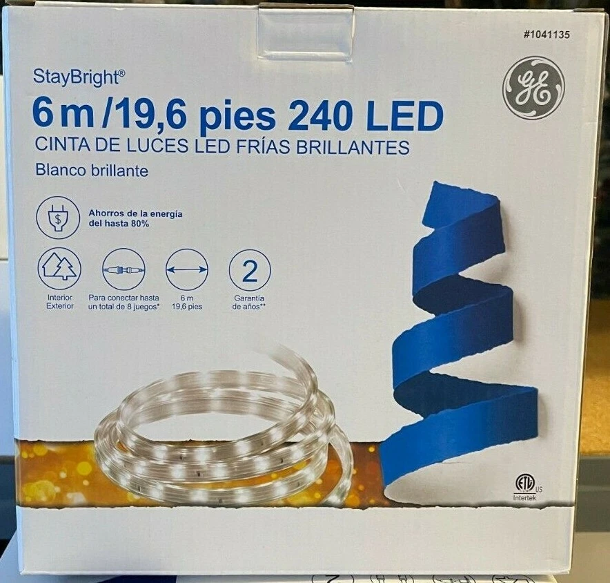 GE StayBright 82152HD 240 Count Rope/Wire Light - White