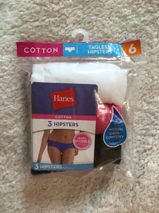 Hanes Ladies Cotton Hipsters Size 6 - Picture 1 of 2