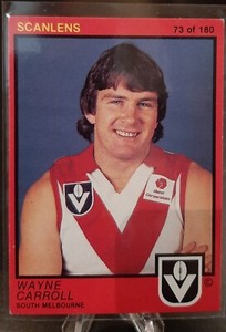 1982 Scanlens – VFL – Wayne Carroll #73 – South Melbourne