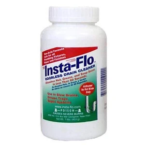 Instant Crystal Drain Cleaner Odorless Non-Acid Safe for Pipes and Septic 1 lb - Picture 1 of 1