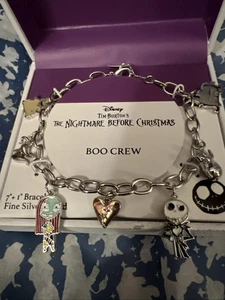 Pulsera enchapada en plata Pesadilla antes de Navidad Disney nueva en caja - Imagen 1 de 7