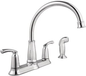 Grifo de cocina estándar Moen 87403 Bexley cromado de 2 manijas de arco alto - Imagen 1 de 4