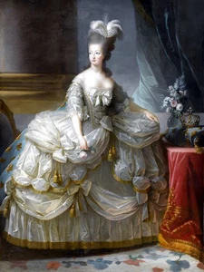 Marie Antoinette in Court Dress Queen of France Painting Poster Art CANVAS Print - Picture 1 of 3