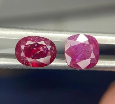 1.85ct | Natural Red & Pink Ruby Ovel Cushion Cut Loose Gemstone | Myanmar Burma - Image 1 of 4
