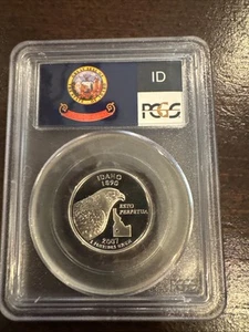 2007 s silver proof Idaho statehood quarter PCGS PR69 DCAM Flag label - Picture 1 of 2
