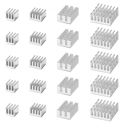 20 Pezzi Alluminio Dissipatore Di Calore Kit, Mini Dissipatore Di Calore Circuit - Immagine 1 di 4