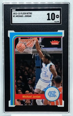 Michael Jordan SGC 10 2012-13 Fleer Retro #1 GEM MINT UNC RARE MJ GOAT - Image 1 of 2