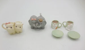 Precious Moment's Miniature Tea Set Noah's Ark Elephants Pigs Bunnies Lambs - Picture 1 of 4