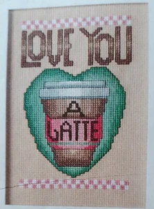 Kreuzstich "COFFEEHOUSE LOVE COLLECTION" Muster ~ Latte, Tee, Muffin, Matcha - Bild 1 von 4