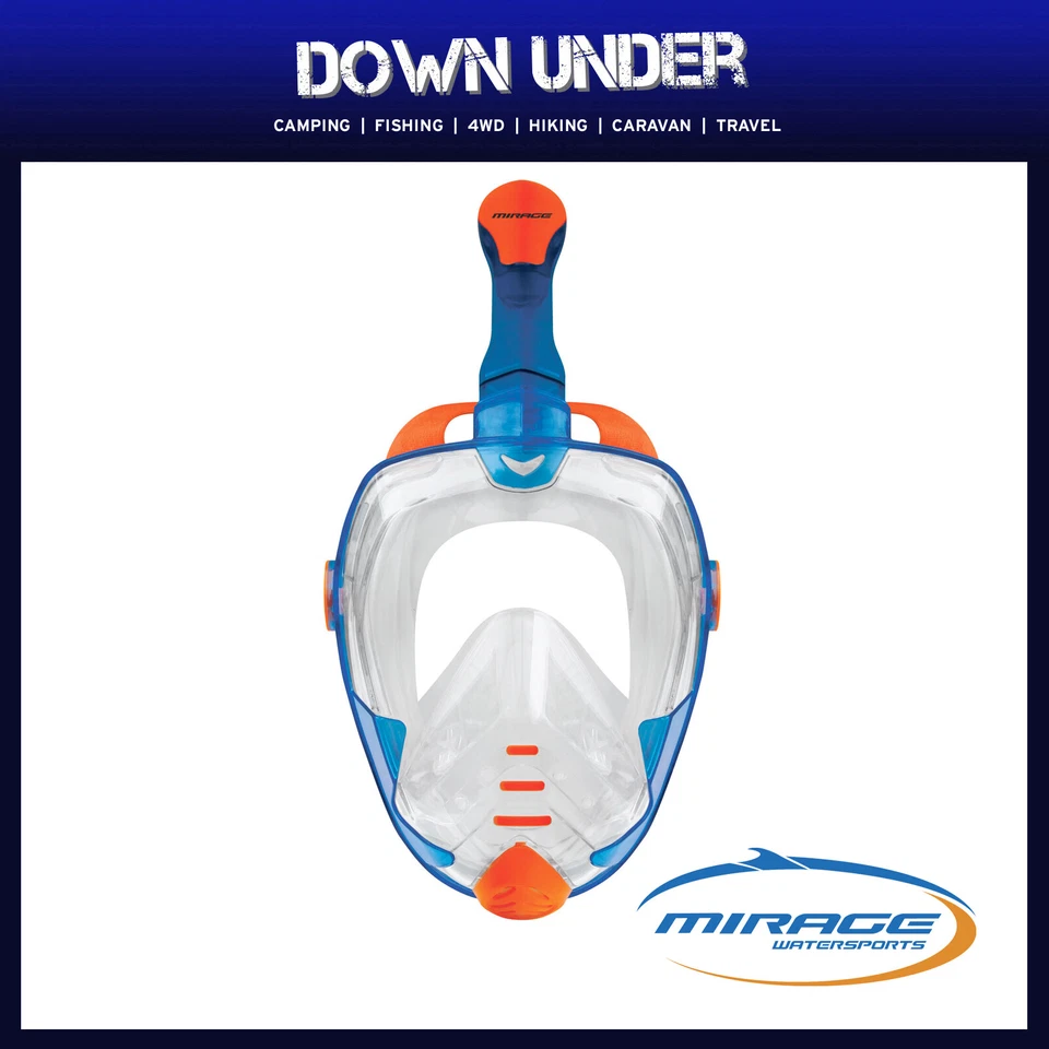 Mirage Galaxy2 Full Face Swim Dive Easy Breath Mask & Snorkel Blue L/xl
