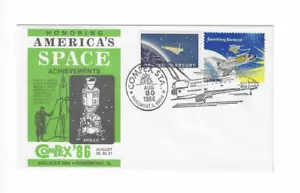 U.S. 1986 Cover Honoring America's Space Achievements - COMPEX '86 - Picture 1 of 2