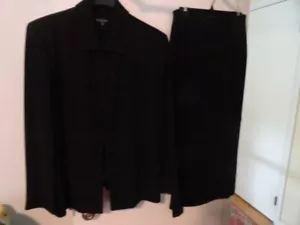IRIS SINGER 3 PC SKIRT AND PANT SUIT BLACK EXC SZ 12/14 DRY CLEAN ACETATE/POLY - Picture 1 of 11