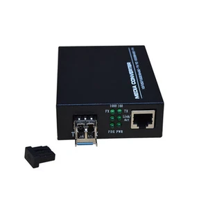 SFP 100/1000M Fast Ethernet Media Converter - Dual Fiber Single mode 20Km 1PCS - Picture 1 of 6